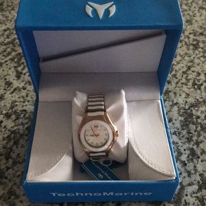 TechnoMarine Blue Manta RG and White Ceramic Watch